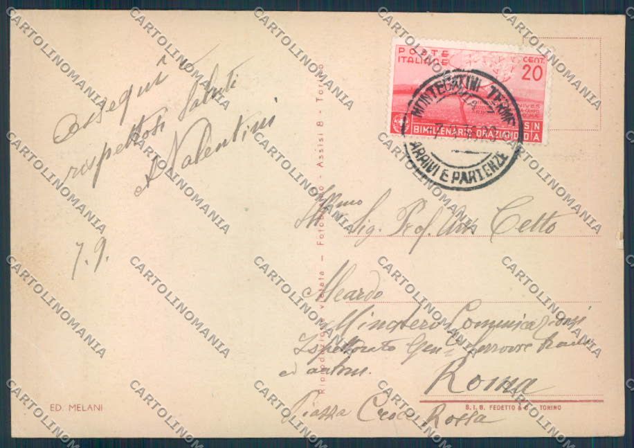 Pistoia Montecatini FG cartolina ZF3766 – retro