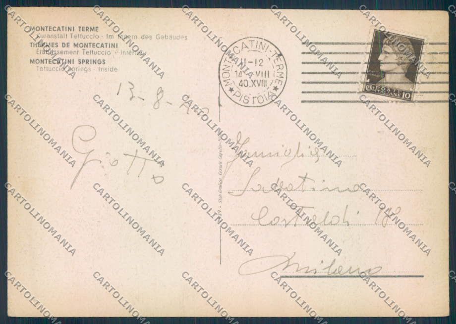 Pistoia Montecatini FG cartolina ZF3768 – retro