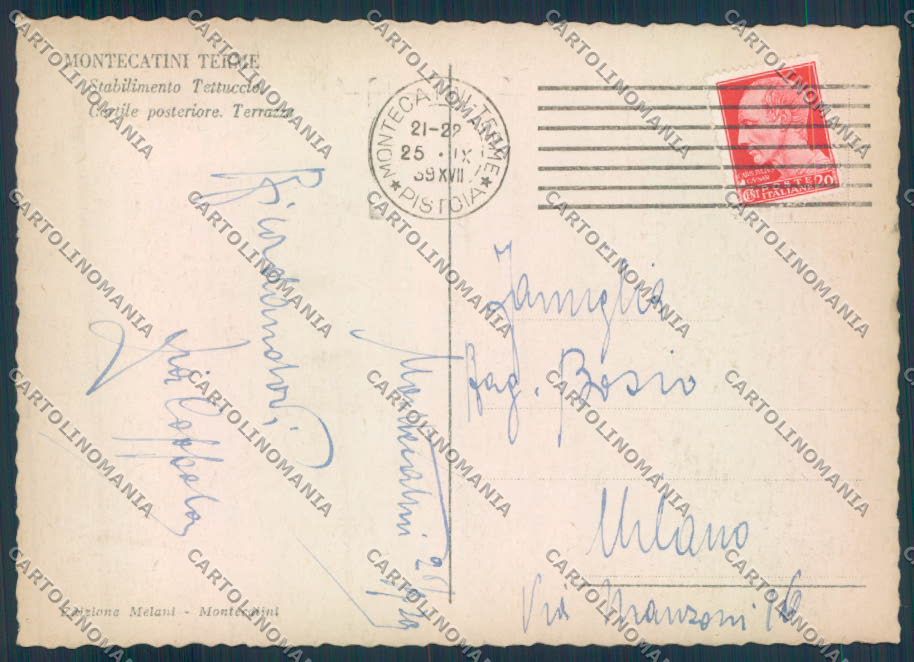 Pistoia Montecatini FG cartolina ZF3770 – retro