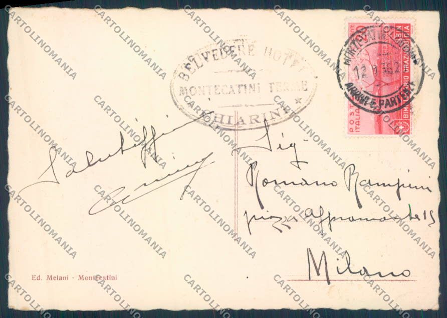 Pistoia Montecatini FG cartolina ZF3775 – retro