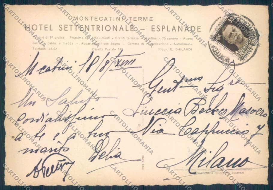 Pistoia Montecatini FG cartolina ZF3783 – retro