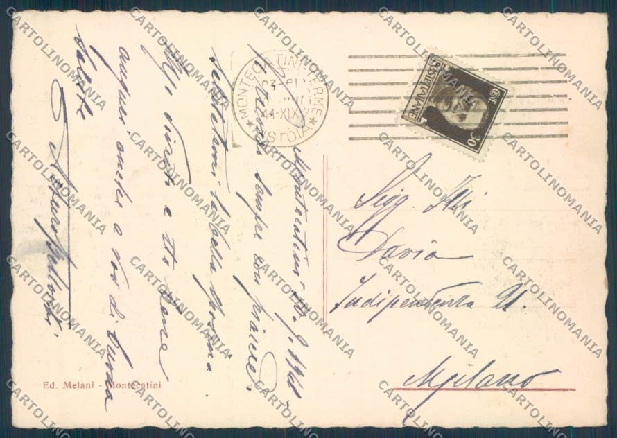 Pistoia Montecatini Viale Verdi FG cartolina ZF3785 – retro