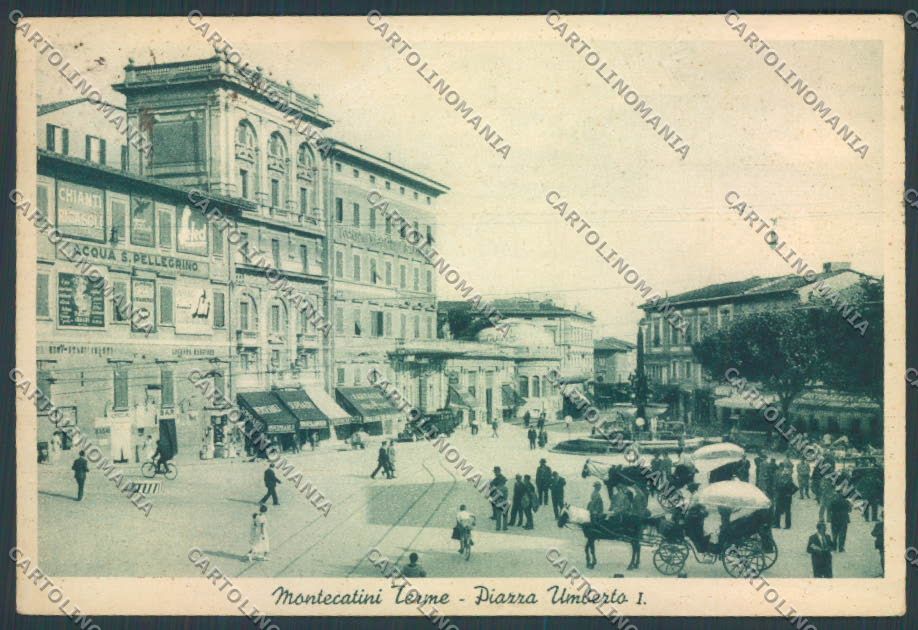 Pistoia Montecatini Piazza Umberto I FG cartolina ZF3791 – fronte