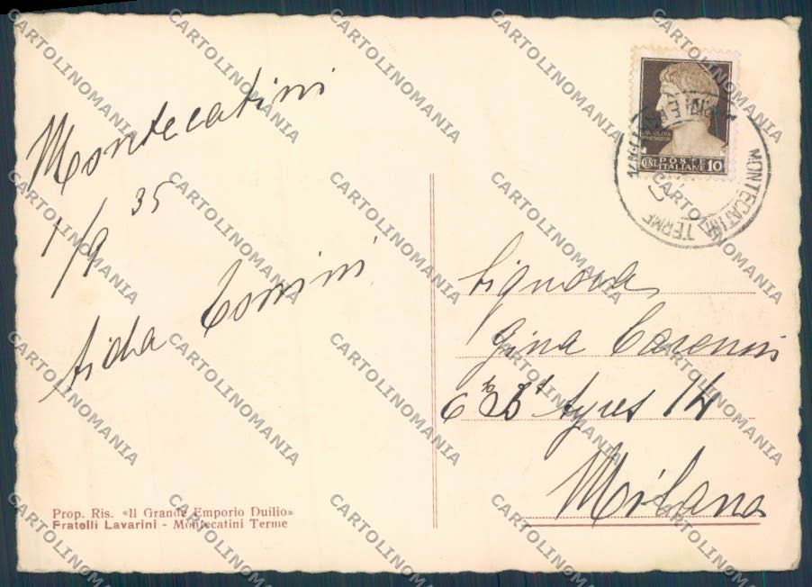 Pistoia Montecatini FG cartolina ZF3806 – retro