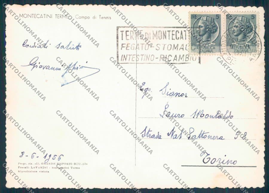 Pistoia Montecatini Tennis FG cartolina ZF3810 – retro