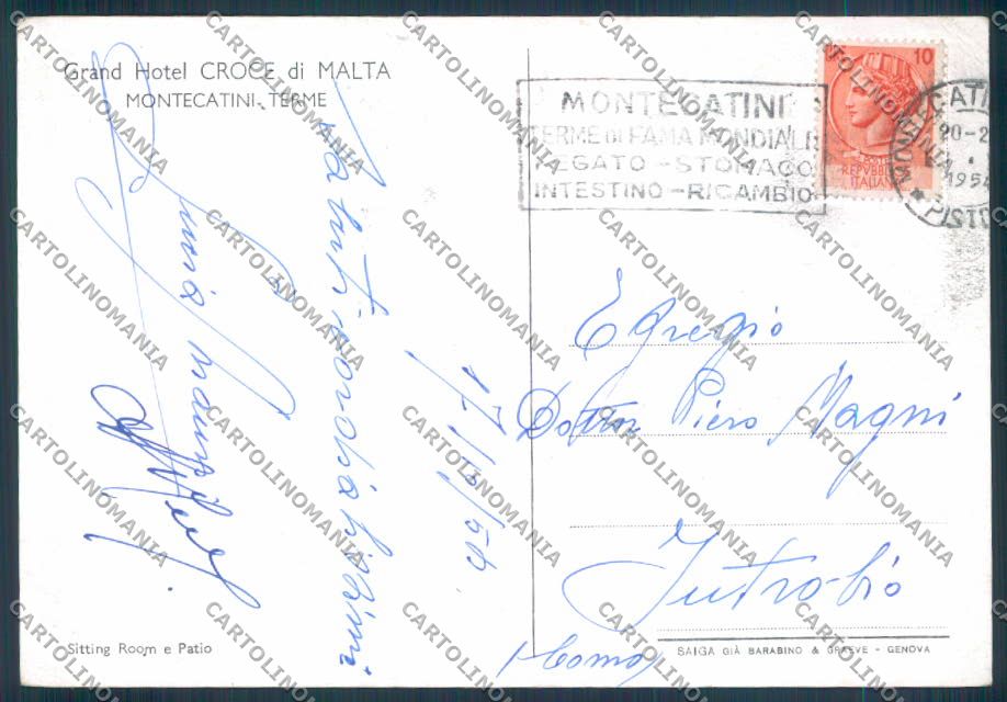 Pistoia Montecatini FG cartolina ZF3813 – retro