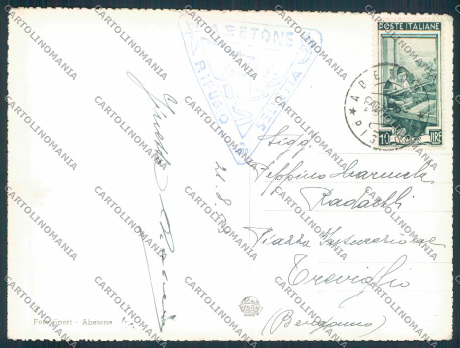 Pistoia Abetone La Selletta foto FG cartolina ZF3851 – retro