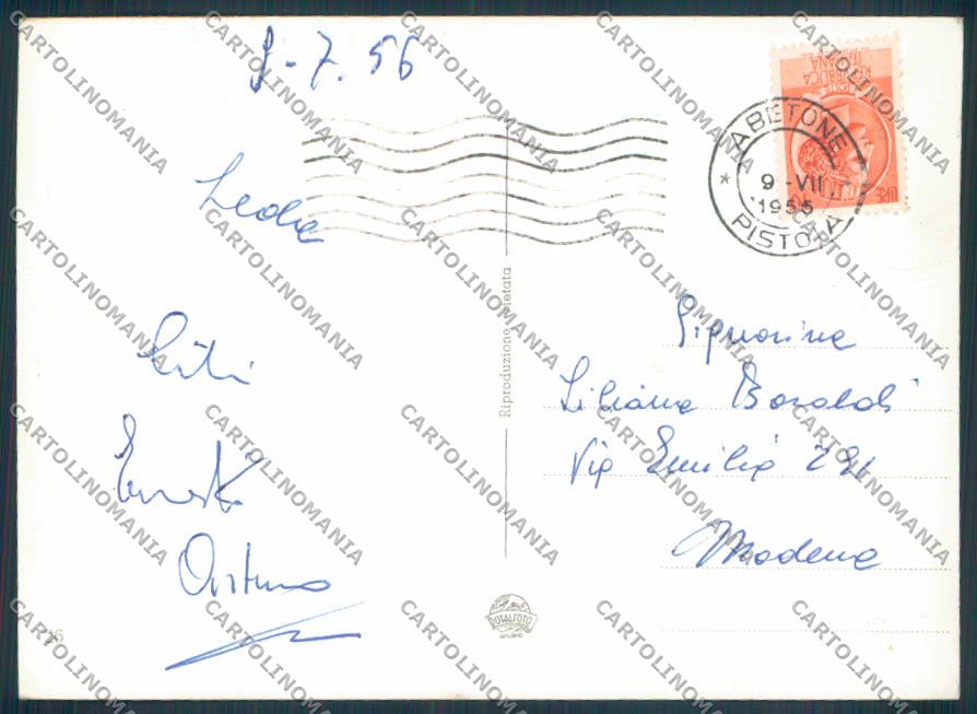 Pistoia Abetone La Selletta foto FG cartolina ZF3853 – retro