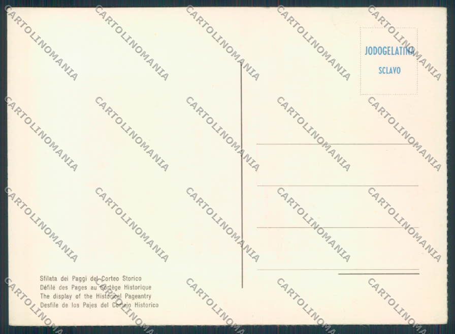 Siena città Sfilata Paggi FG cartolina ZF3871 – retro