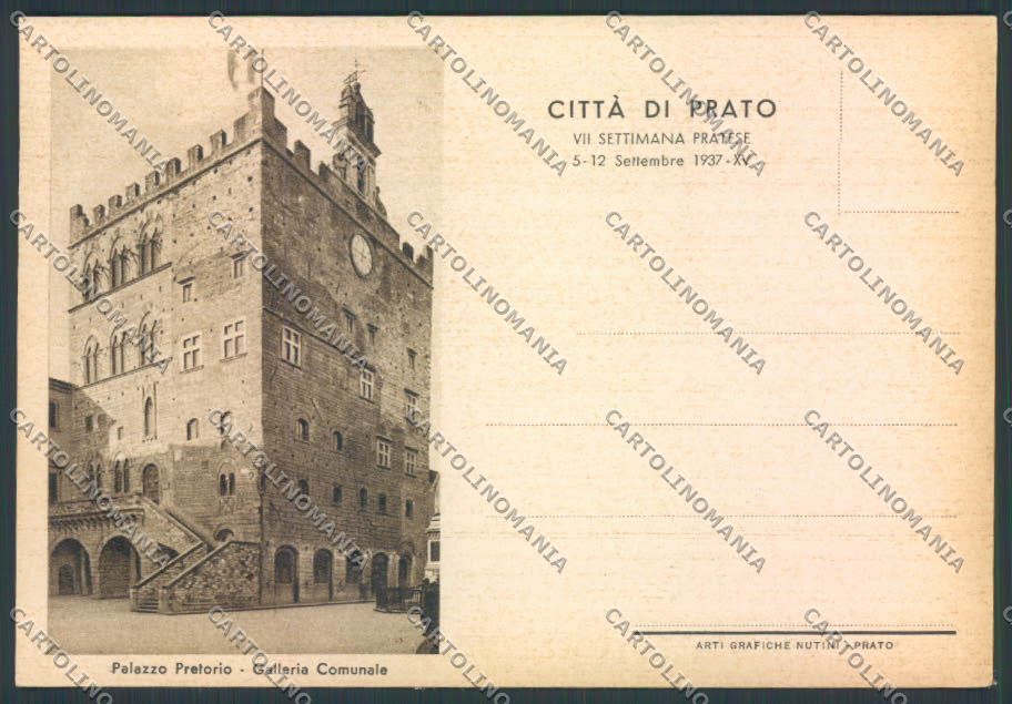Prato città settimana Pratese FG cartolina ZF3897 – fronte