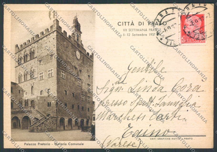 Prato città settimana Pratese FG cartolina ZF3899 – fronte