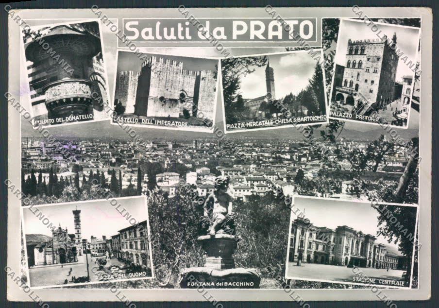 Prato città Saluti da foto FG cartolina ZF3904 – fronte