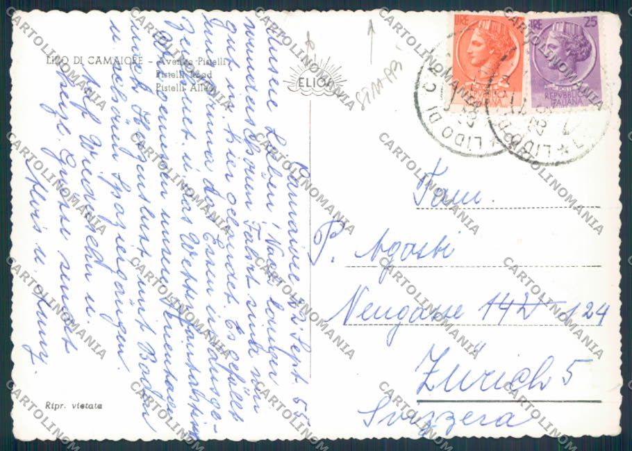 Lucca Lido di Camaiore STRAPPINI foto FG cartolina ZF3980 – retro