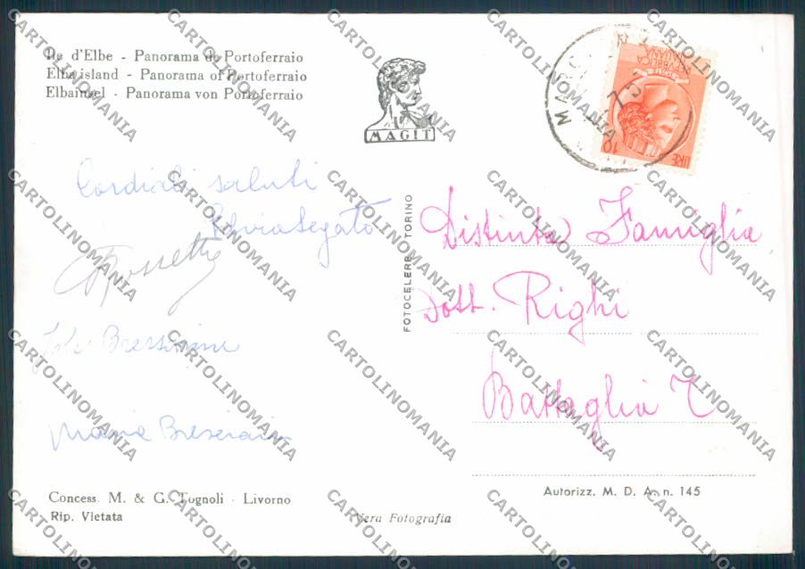 Livorno Elba Portoferraio foto FG cartolina ZF3988 – retro