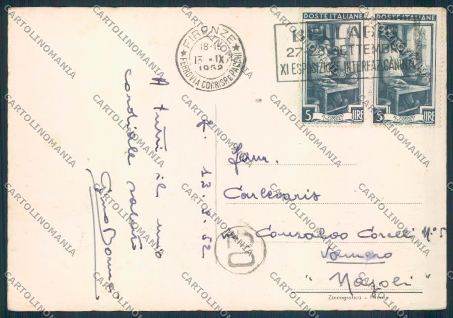 Firenze Aeronautica Scuola Guerra FG cartolina ZF4029 – retro