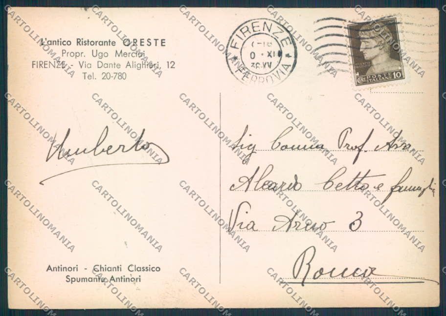 Firenze città Pubblicitaria PIEGATA FG cartolina ZF4049 – retro
