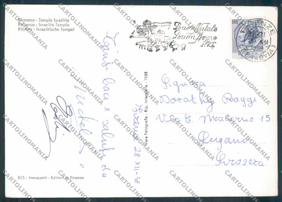 Firenze Tempio Israelitico foto FG cartolina ZF4070 – retro