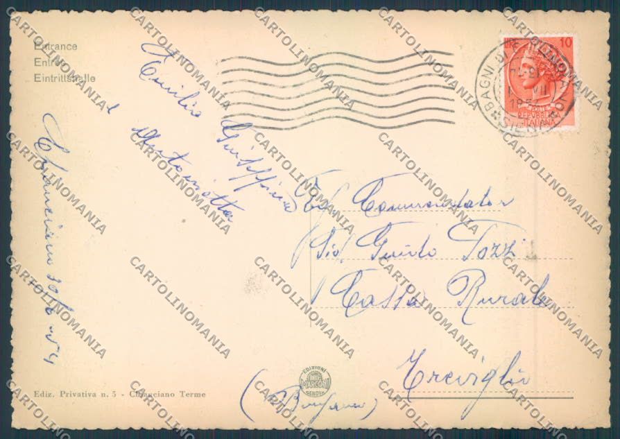 Siena Chianciano Corriera FG cartolina ZF4087 – retro