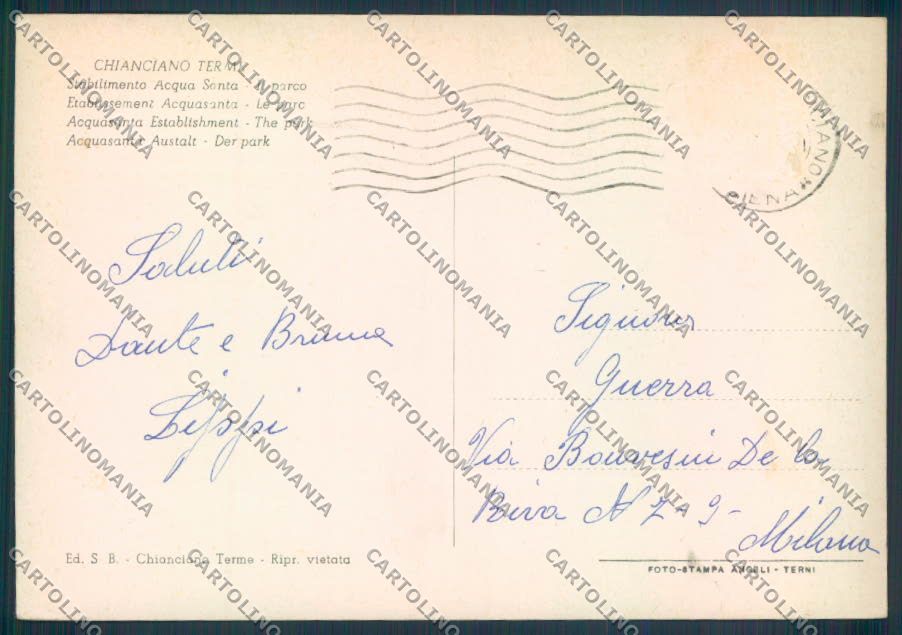 Siena Chianciano FG cartolina ZF4088 – retro