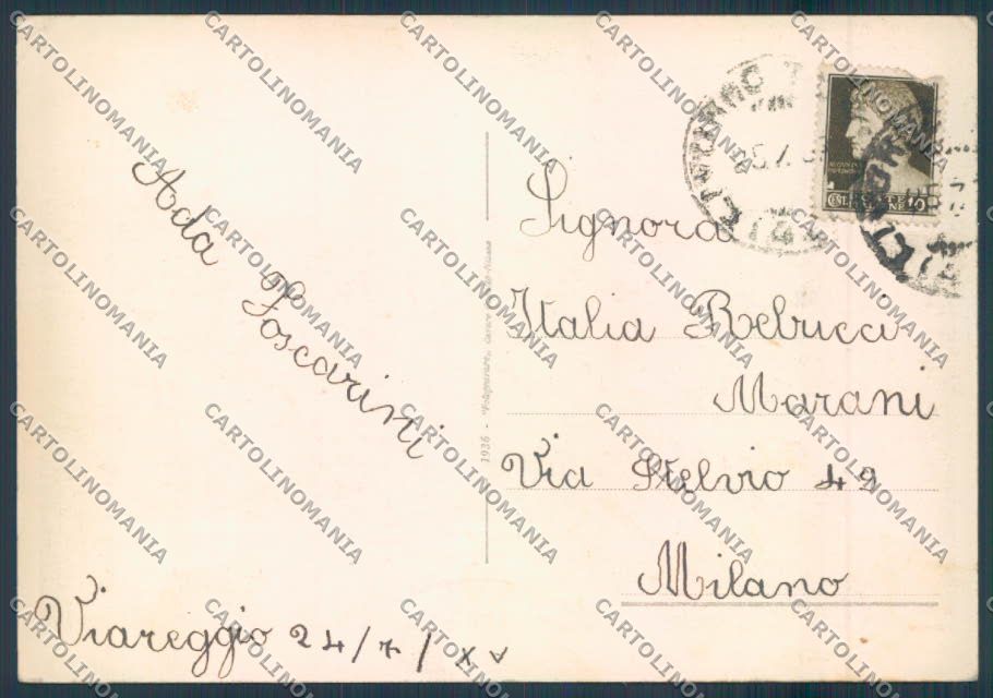 Lucca Viareggio FG cartolina ZF4107 – retro