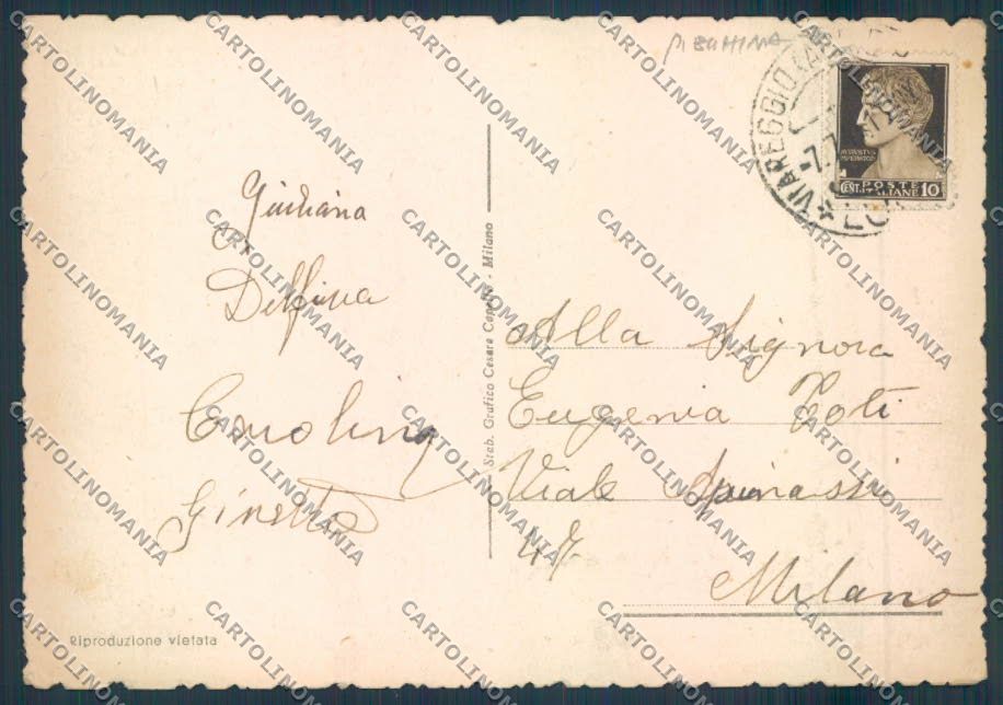 Lucca Viareggio PIEGA FG cartolina ZF4113 – retro