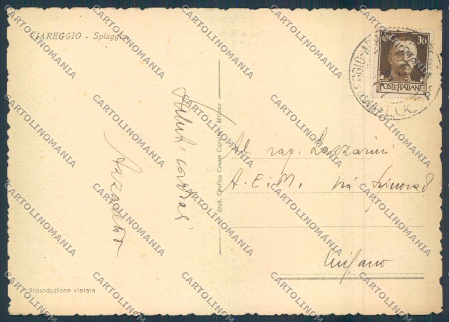 Lucca Viareggio FG cartolina ZF4114 – retro