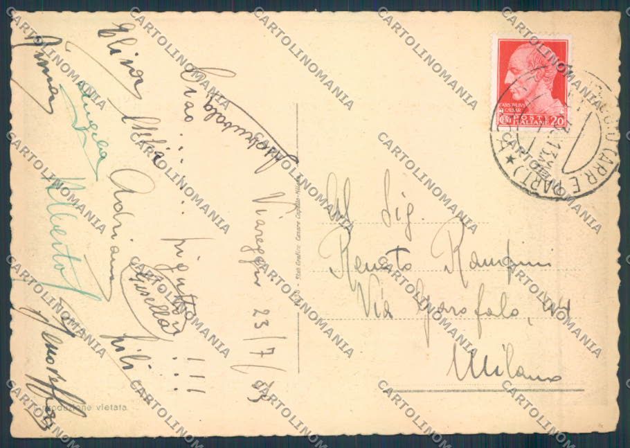 Lucca Viareggio FG cartolina ZF4115 – retro
