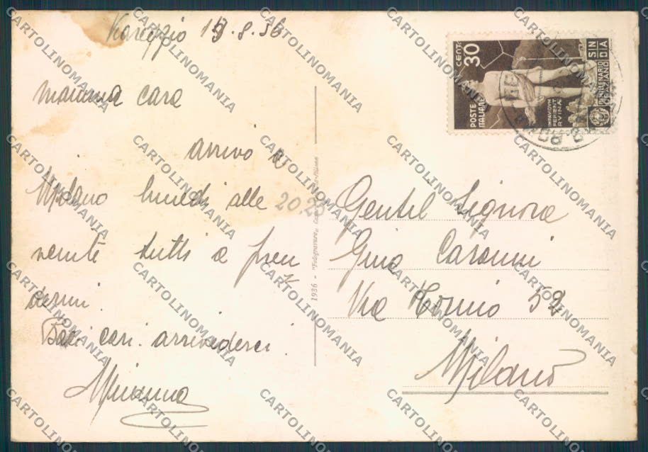 Lucca Viareggio FG cartolina ZF4120 – retro