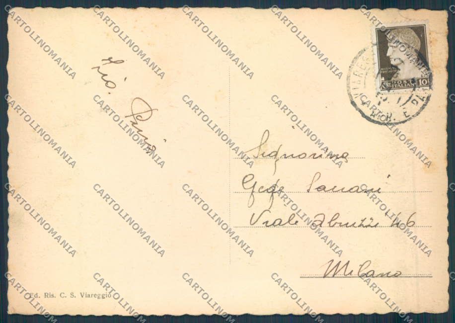 Lucca Viareggio FG cartolina ZF4124 – retro