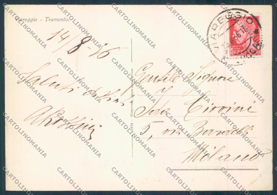 Lucca Viareggio FG cartolina ZF4128 – retro