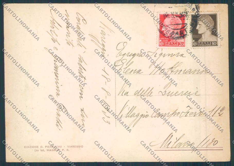Lucca Viareggio FG cartolina ZF4144 – retro