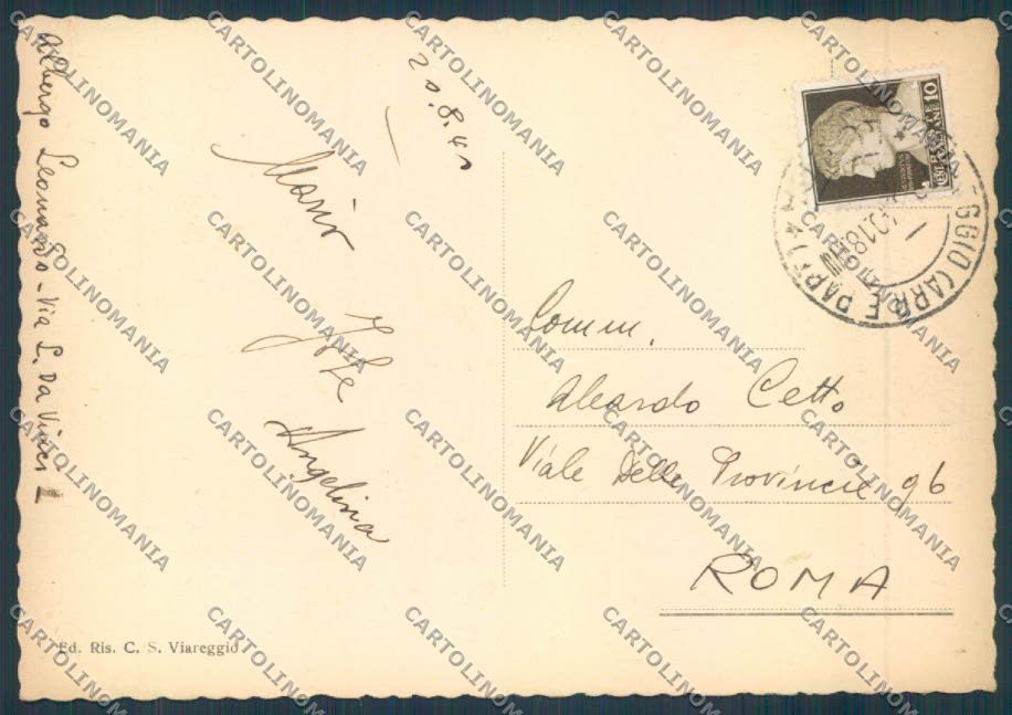 Lucca Viareggio FG cartolina ZF4164 – retro