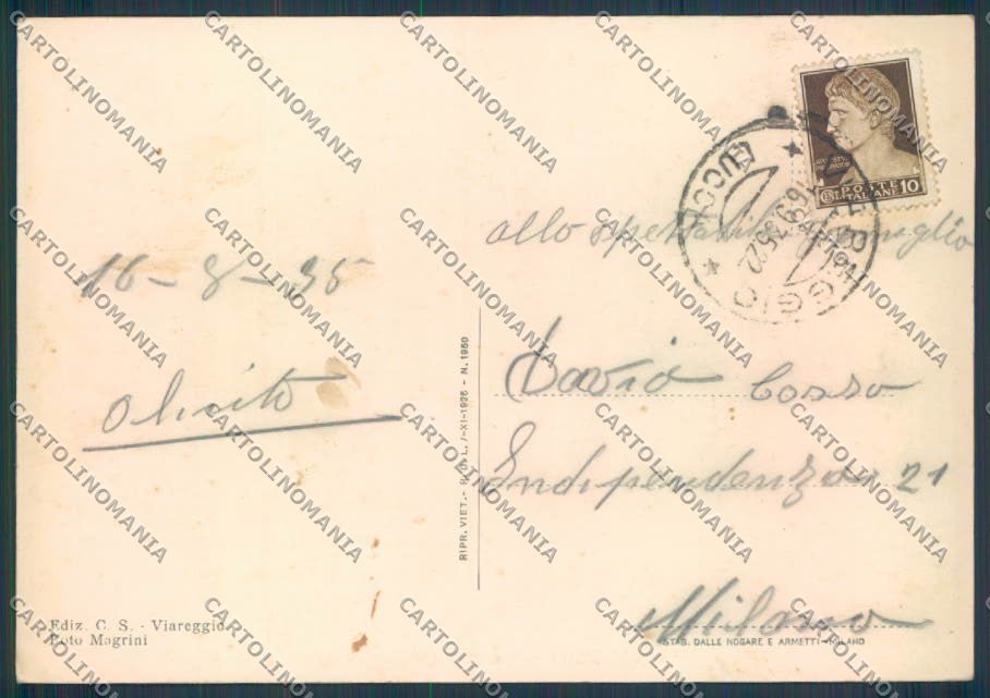 Lucca Viareggio Viale Marconi FG cartolina ZF4171 – retro