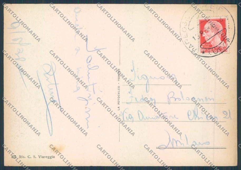 Lucca Viareggio FG cartolina ZF4177 – retro