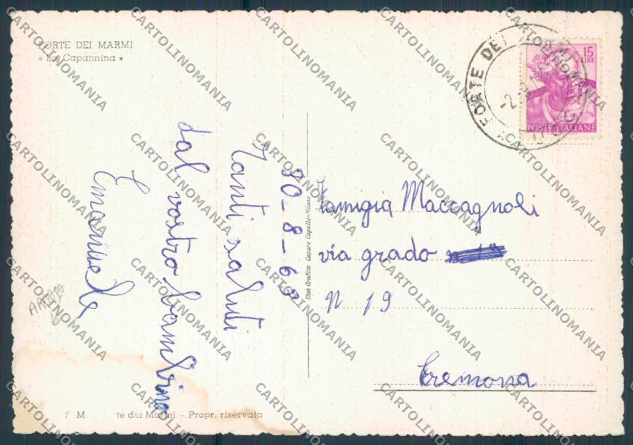 Lucca Forte dei Marmi ABRASA FG cartolina ZF4230 – retro