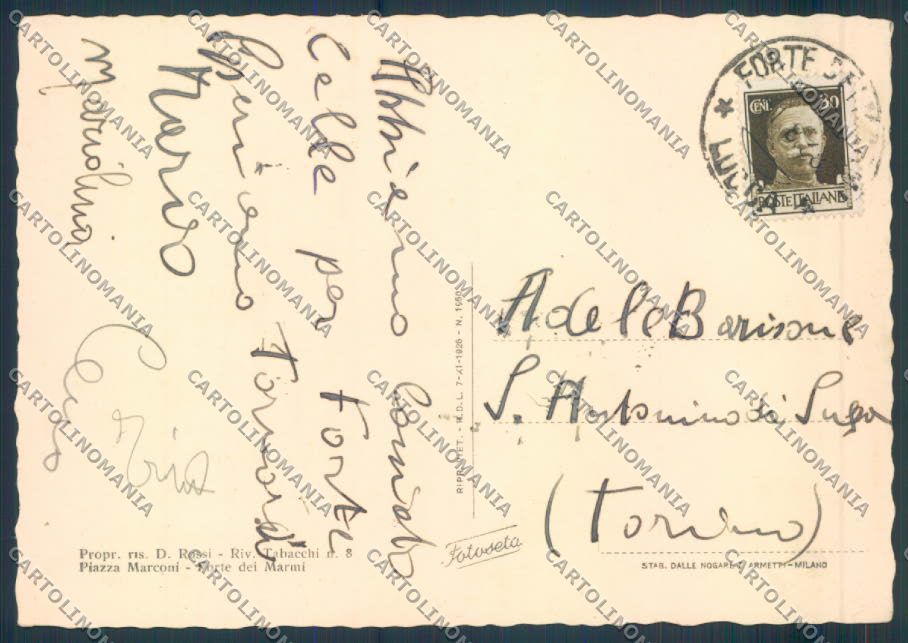 Lucca Forte dei Marmi FG cartolina ZF4231 – retro