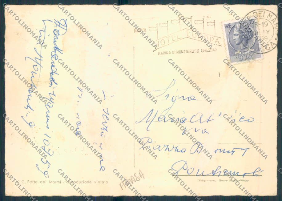 Lucca Forte dei Marmi ABRASA FG cartolina ZF4235 – retro