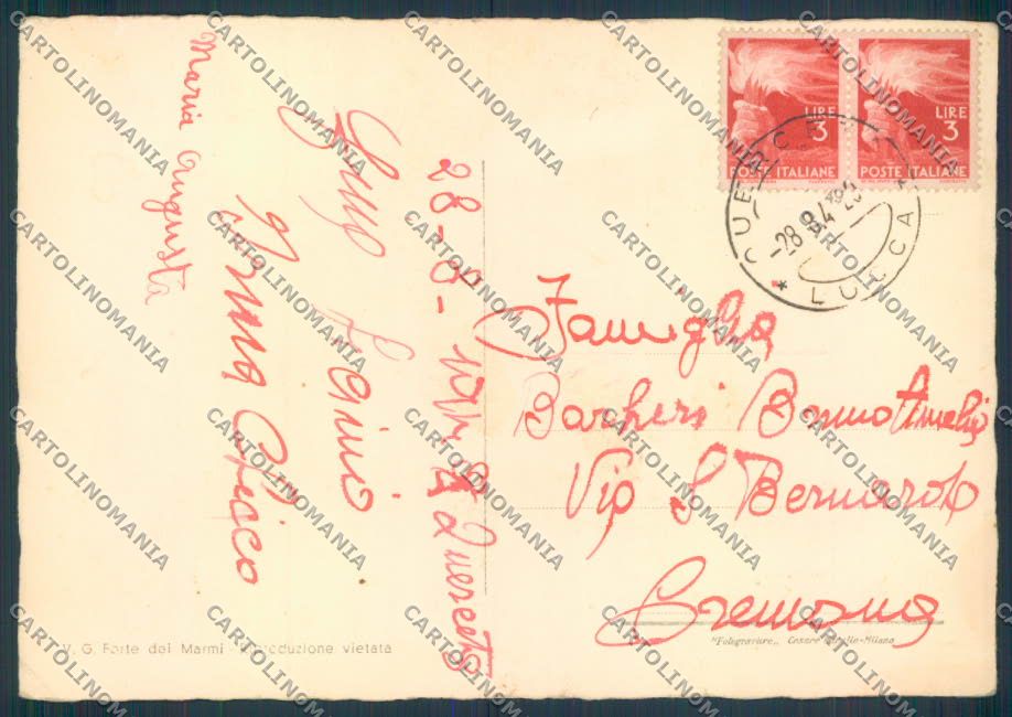 Lucca Forte dei Marmi FG cartolina ZF4243 – retro