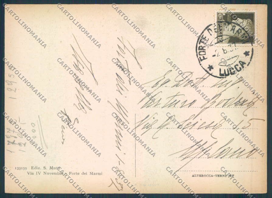 Lucca Forte dei Marmi FG cartolina ZF4255 – retro