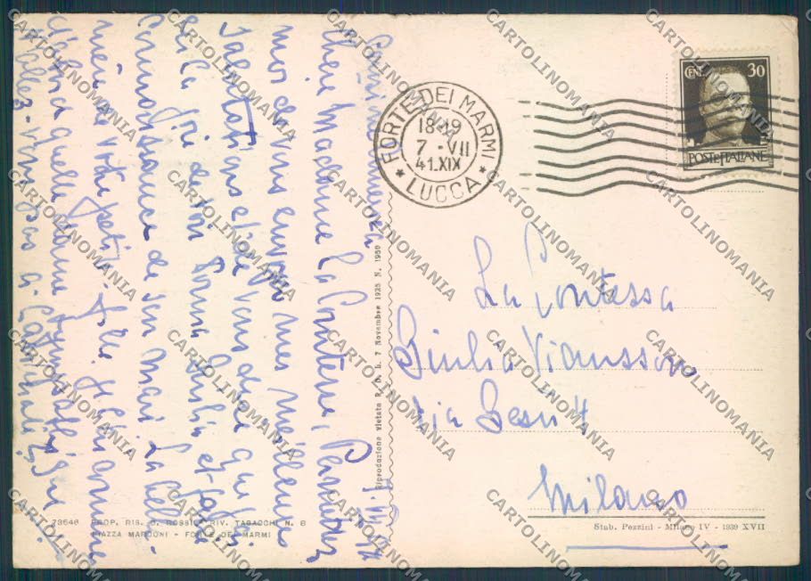 Lucca Forte dei Marmi FG cartolina ZF4256 – retro