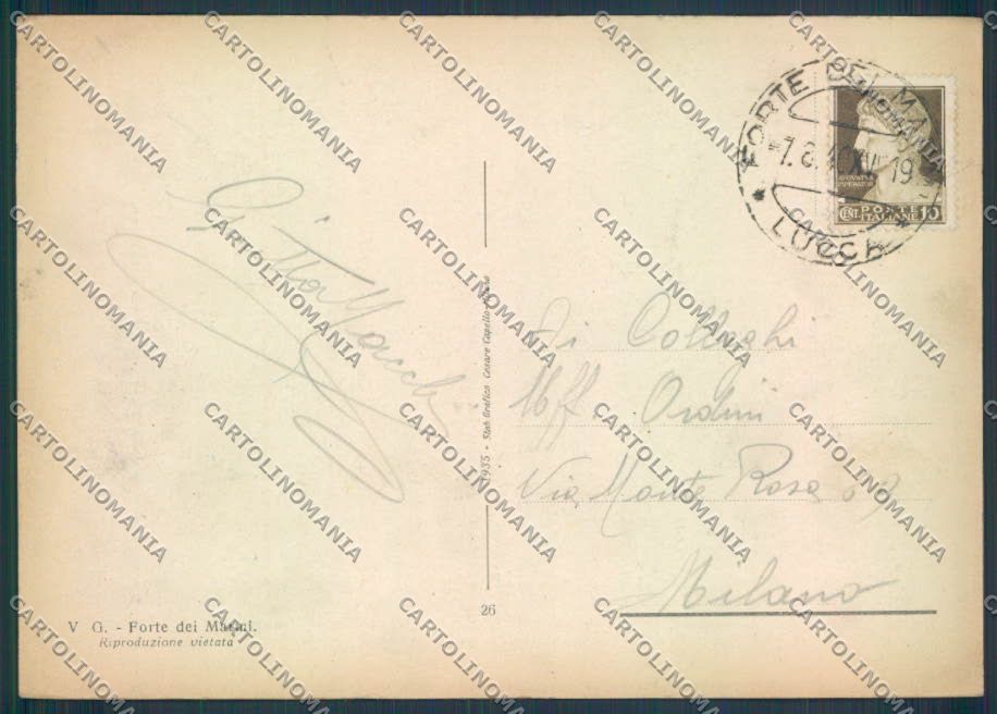 Lucca Forte dei Marmi FG cartolina ZF4257 – retro
