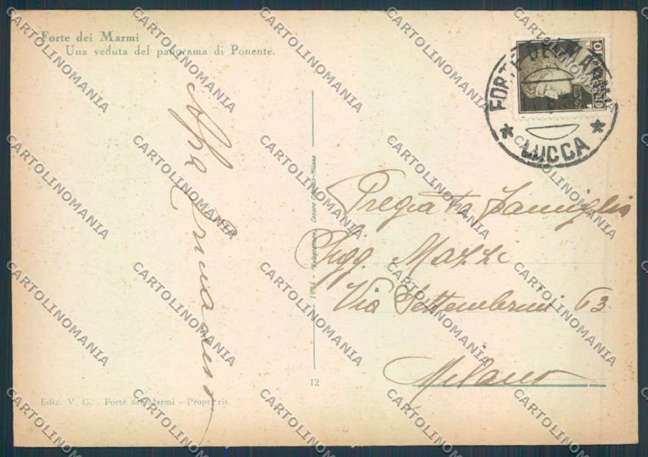 Lucca Forte dei Marmi FG cartolina ZF4261 – retro