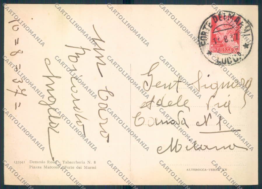 Lucca Forte dei Marmi FG cartolina ZF4263 – retro