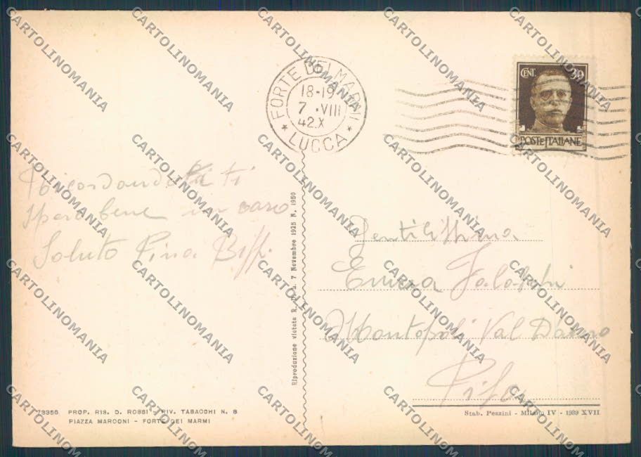 Lucca Forte dei Marmi FG cartolina ZF4267 – retro