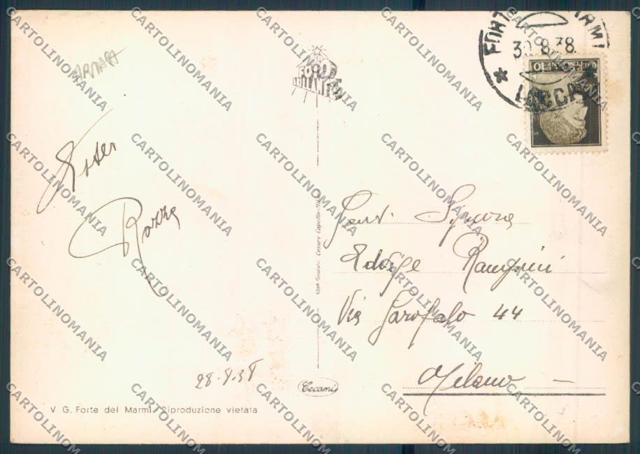 Lucca Forte dei Marmi ABRASA foto FG cartolina ZF4284 – retro