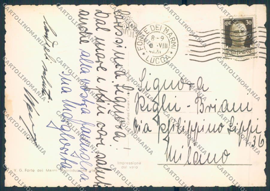 Lucca Forte dei Marmi foto FG cartolina ZF4286 – retro