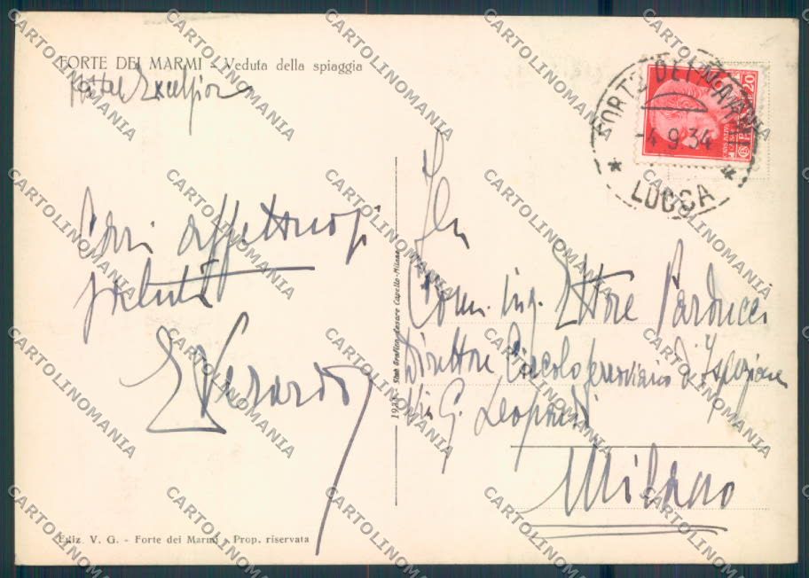 Lucca Forte dei Marmi foto FG cartolina ZF4288 – retro