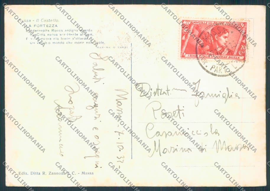 Massa città foto FG cartolina ZF4338 – retro