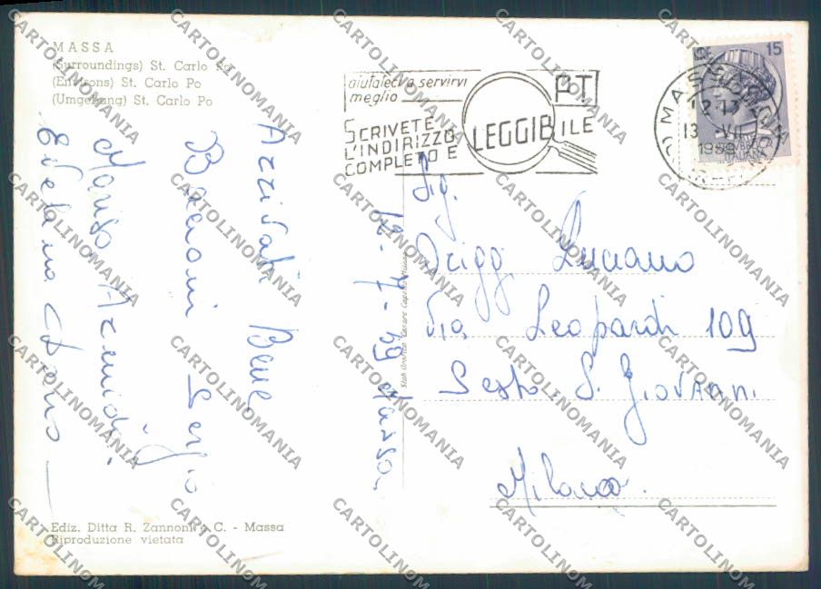 Massa San Carlo Po foto FG cartolina ZF4339 – retro