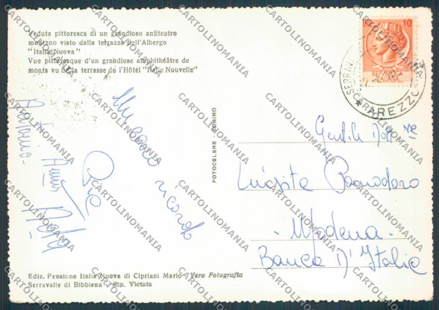 Arezzo Serravalle foto FG cartolina ZF4486 – retro